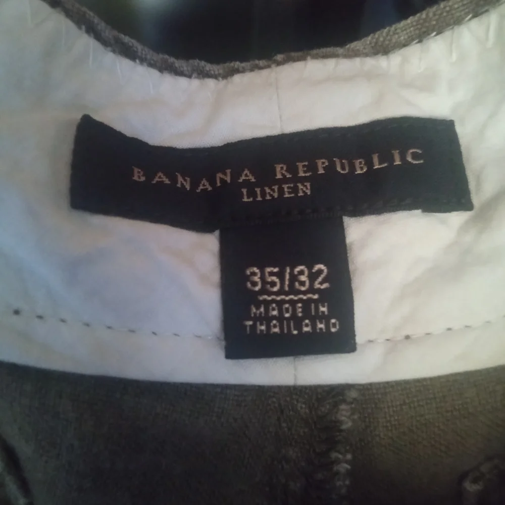 36x31 Banana Republic Linen Pants in Dark Olive
